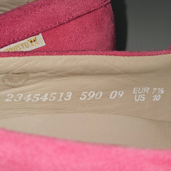 Mephisto Volga Loafer Moccasin Womens 10 Raspberry Pink Suede Soft Air Comfort - Picture 13 of 14